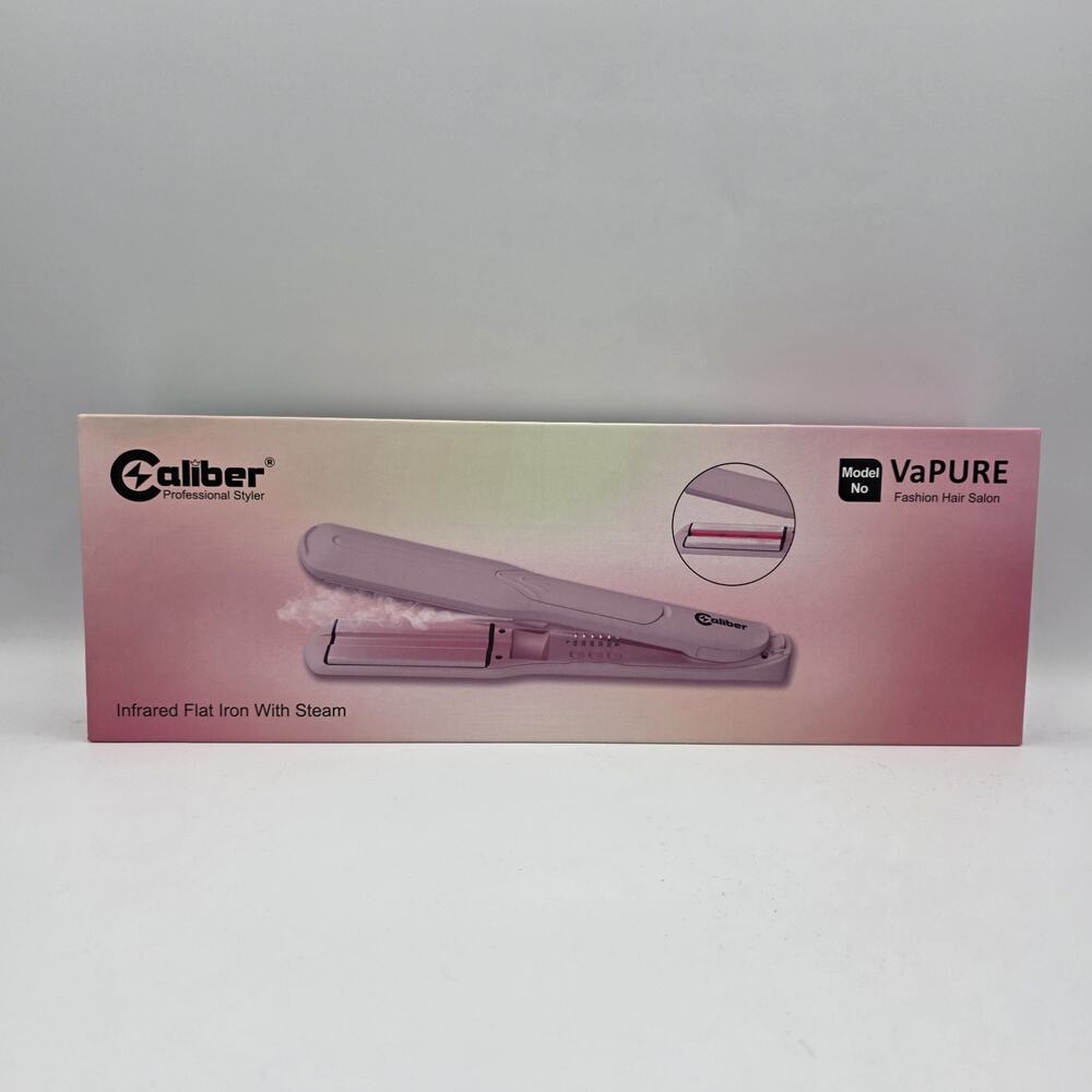 Caliber VaPure Hair Straightener Infrared Ultrasonic Spray Mist Flat Iron NIB
